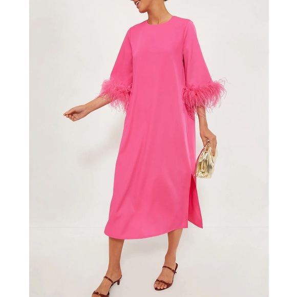 TUCKERNUCK Hot Pink Feather Jamie Dress - Picture 3 of 14